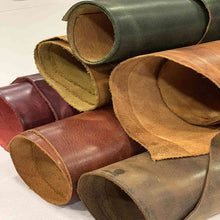Load image into Gallery viewer, Veg Tanned Waxed Leather - Crazy Horse (6 colors)