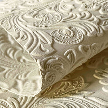 Load image into Gallery viewer, White Floral Pattern Leather