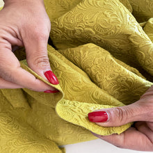 Load image into Gallery viewer, Yellow Floral Print Leather