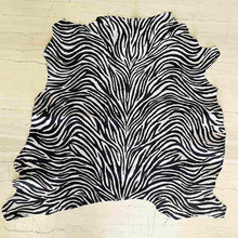 Load image into Gallery viewer, 2 Pieces Zebra Print Goatskin