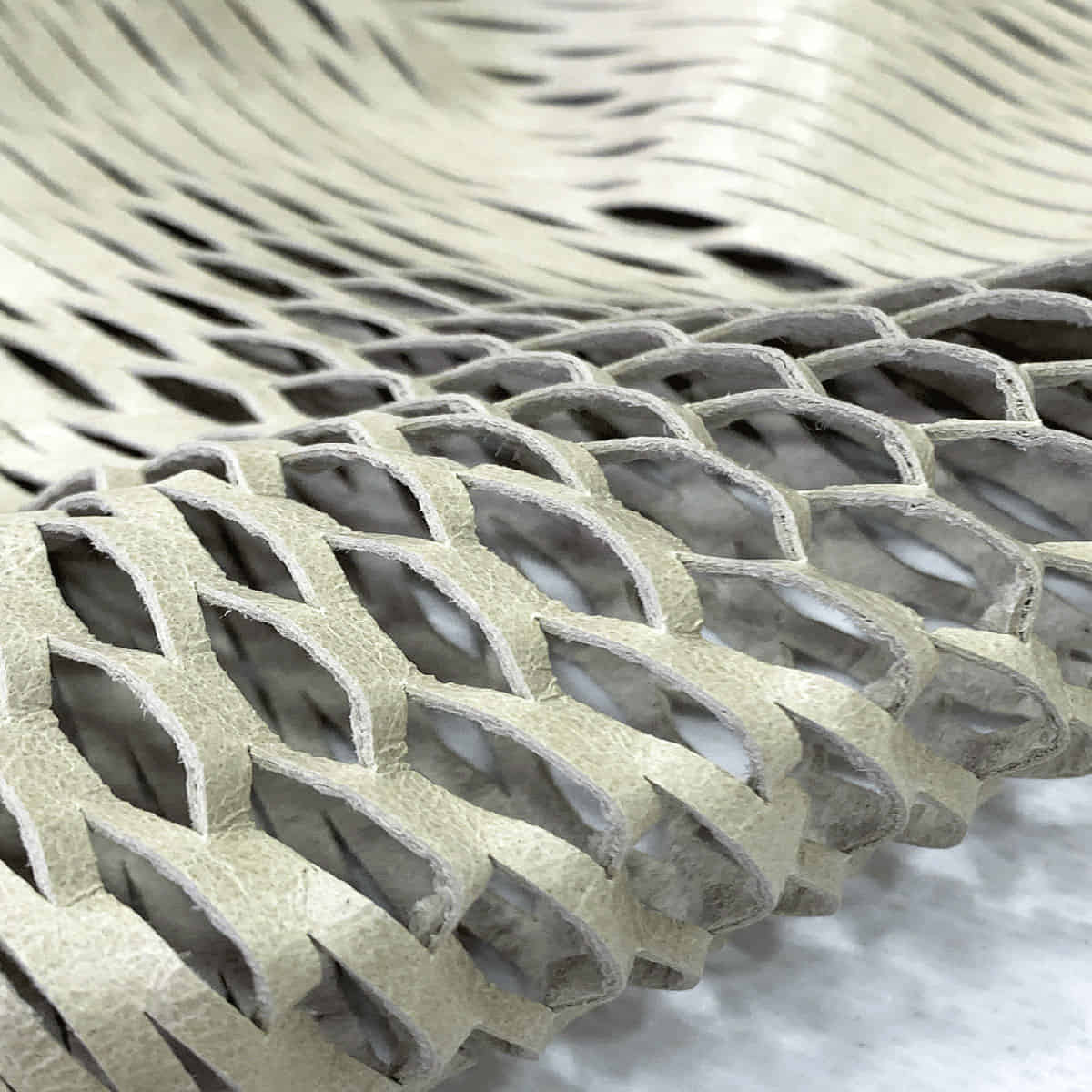 Beige Fish net Lasercut Leather | Engraved Leather | Leathercosmos ...
