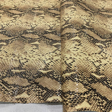 Load image into Gallery viewer, Beige Snake Print Leather
