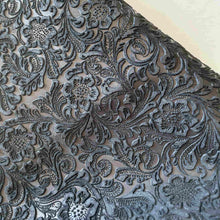 Load image into Gallery viewer, Black Floral Print Leather
