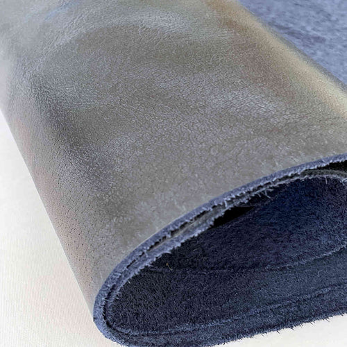 Blue Waxed Crazy Horse Leather