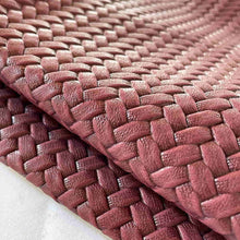 Load image into Gallery viewer, Bordeaux Woven Pattern Leather
