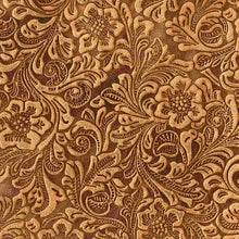 Load image into Gallery viewer, Brown Floral Pattern Leather
