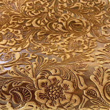 Load image into Gallery viewer, Brown Floral Pattern Leather
