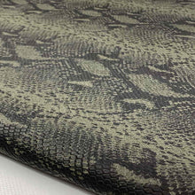 Load image into Gallery viewer, Green Snake print matte Leather
