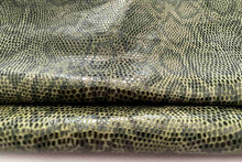 Load image into Gallery viewer, Green Snake Patterned Leather
