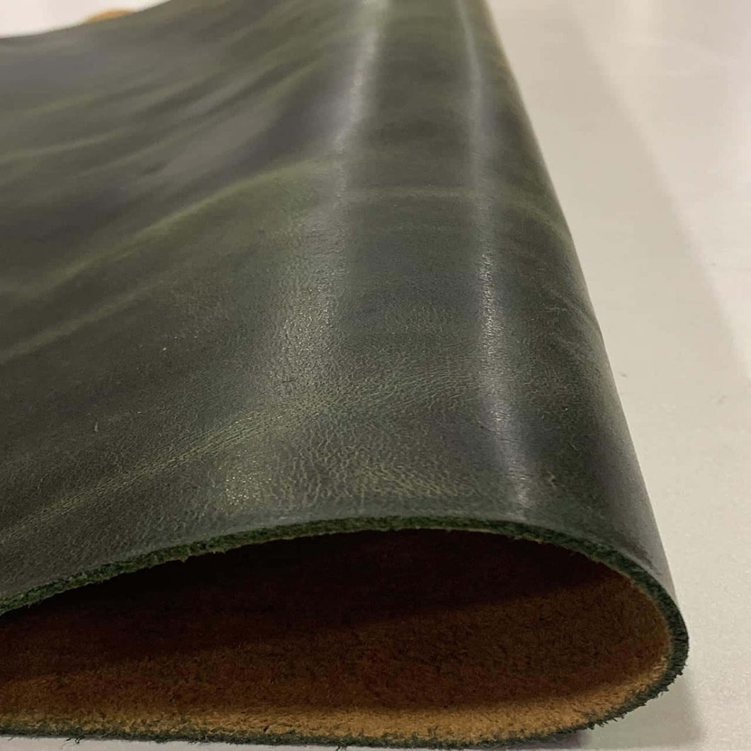 Green Waxed Crazy Horse Leather