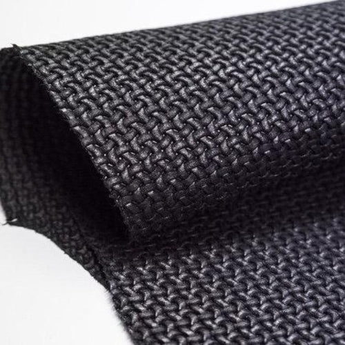 Black Basket Weave Leather