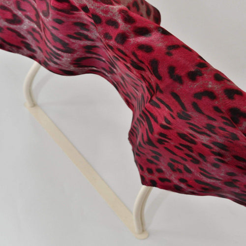 Cherry Leopard Patterned Ponyskin