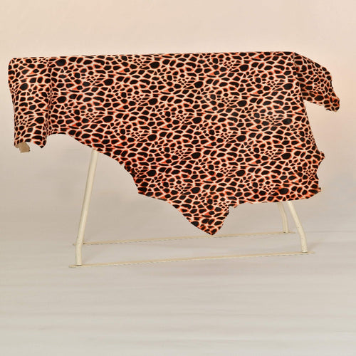 Black&Orange Animal Print Ponyskin