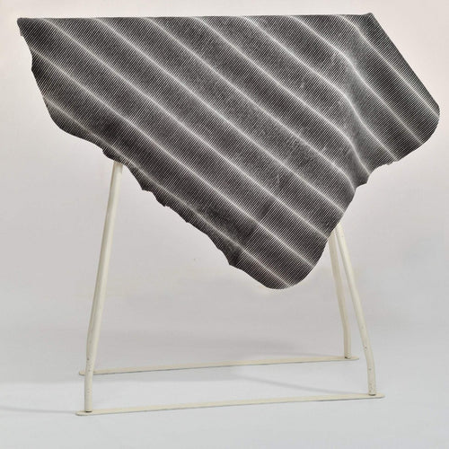 Gray Striped Patterned Ponyskin