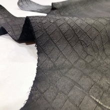 Load image into Gallery viewer, Black Crocodile Nubuck Leather
