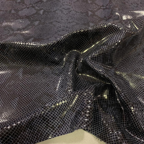 Dark Blue Snake Print