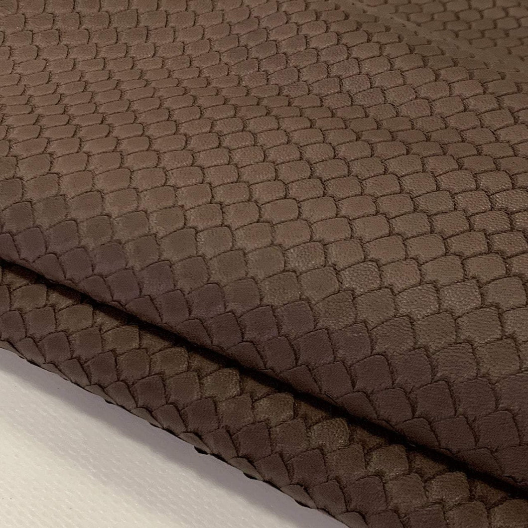 Brown Fishscale Leather