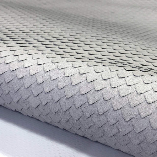 Light Grey Fishscale Leather