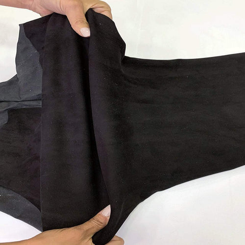 Black Strech Suede Lambskin
