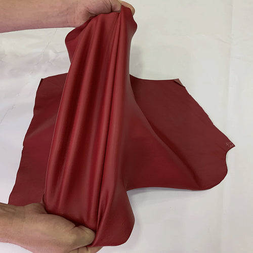 Wine Red Stretch Napa leather