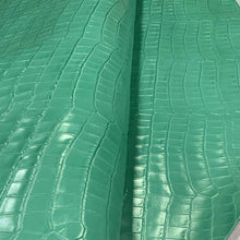 Load image into Gallery viewer, Mint Croco Print Leather
