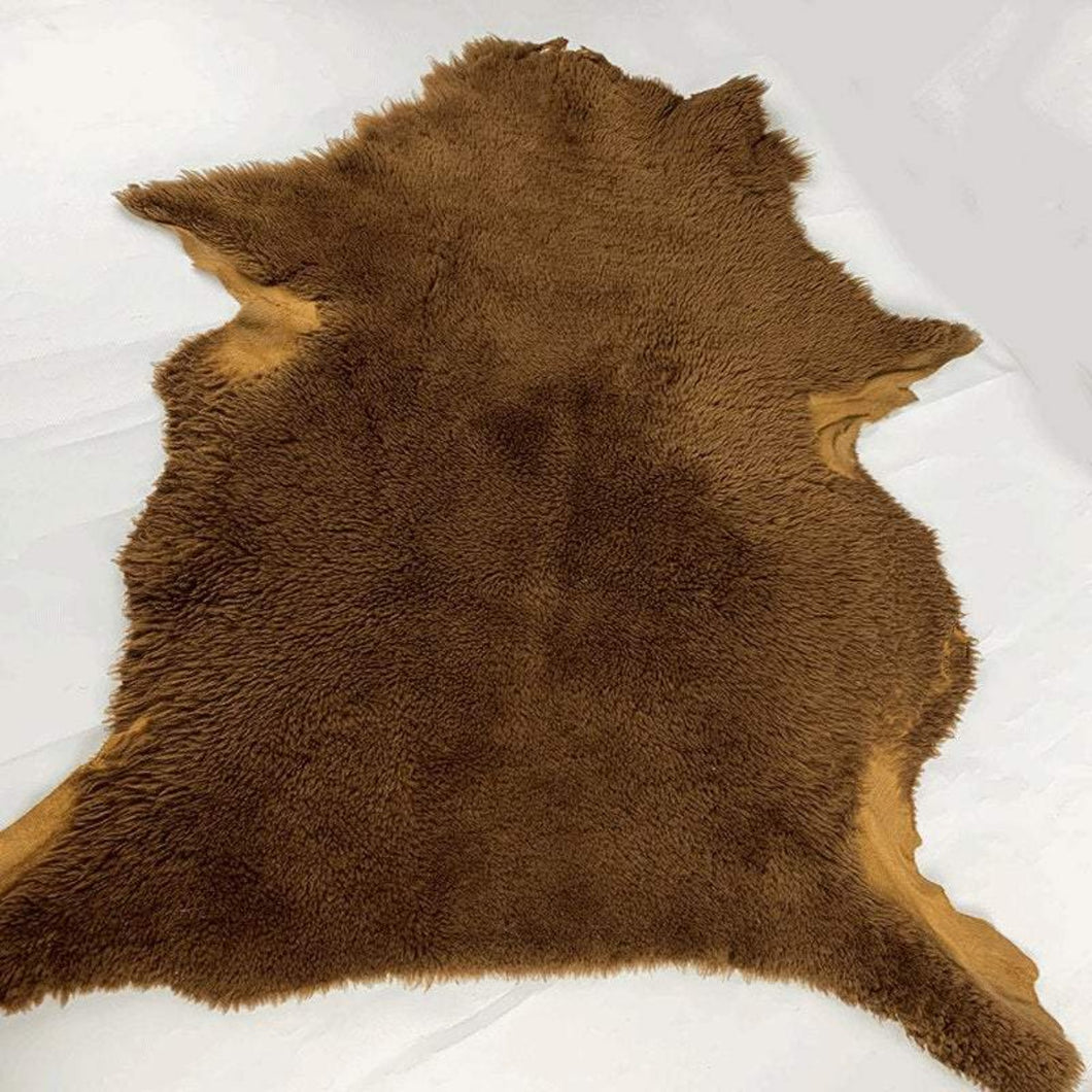 Brown Sheepskin Leather Rug