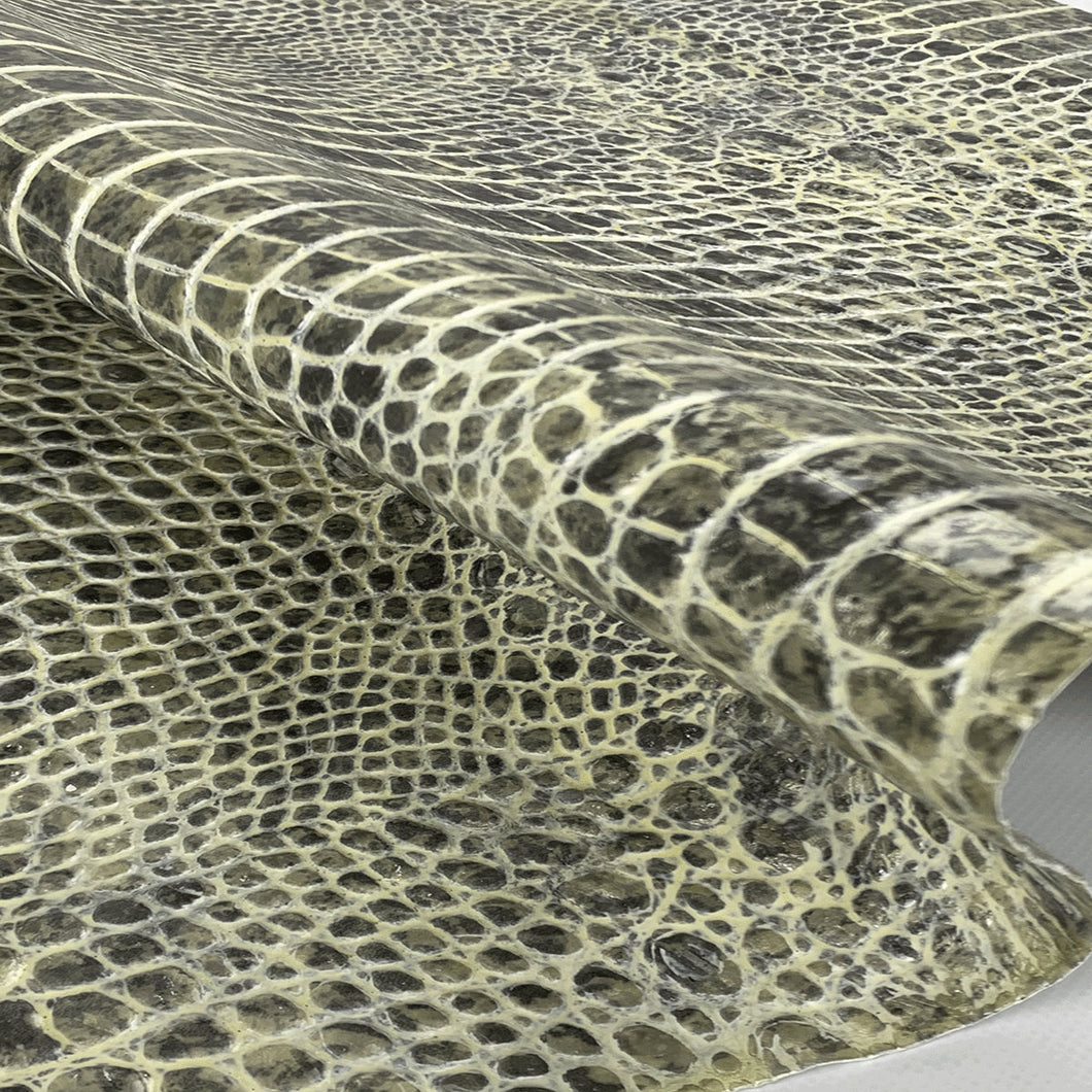 Pebble Croco Print Leather