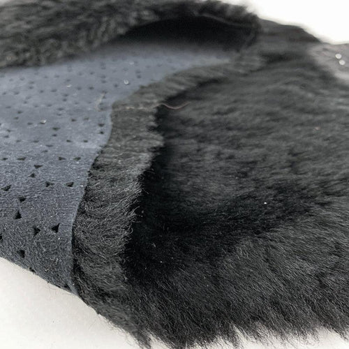 Black Perforated Sheepskin