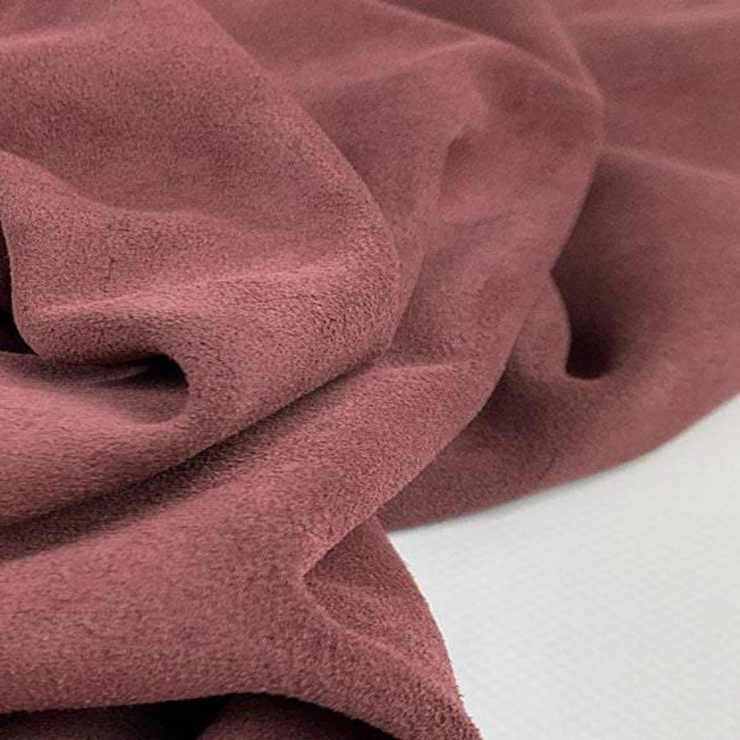 Dusty Mauve Split Suede Leather