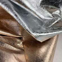 Load image into Gallery viewer, Silver Creased Metallic Leather
