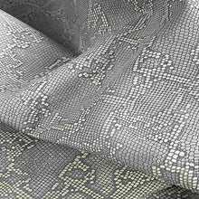 Load image into Gallery viewer, Light Grey Snake Print Leather
