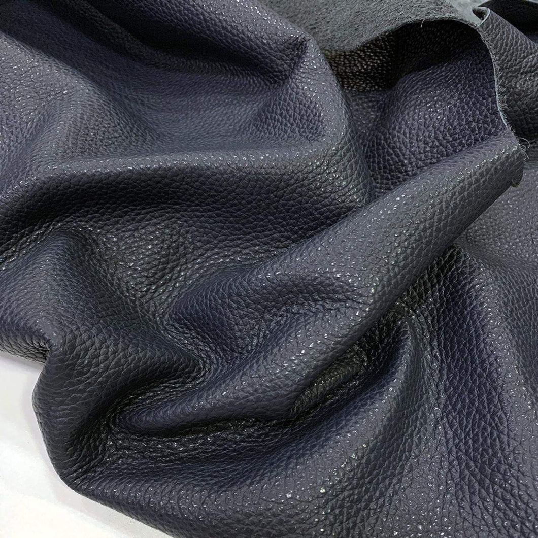 Navy Blue Textured Upholstery Leather