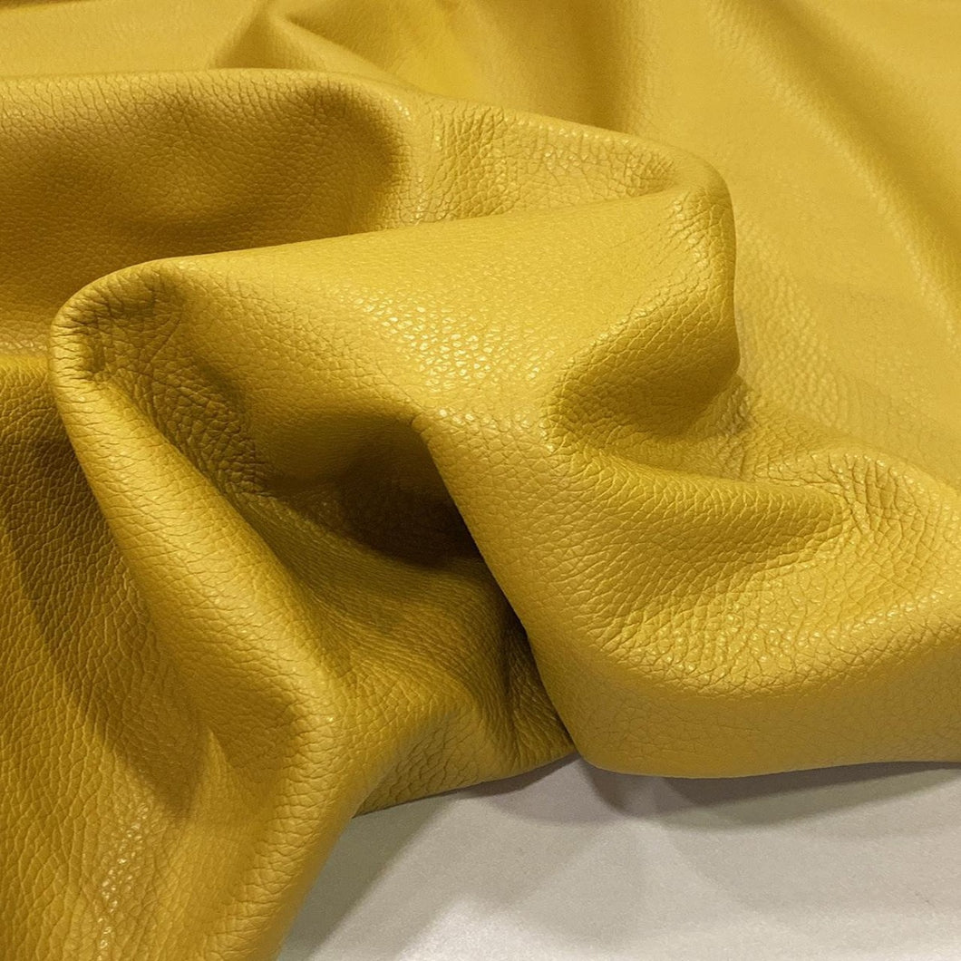 Mustard Yellow Textured Upholstery Leather