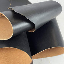 Load image into Gallery viewer, Black Split Leather Scraps-Vegetable tanned leather scraps
