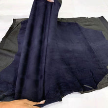 Load image into Gallery viewer, Dark blue Stretch Suede leather
