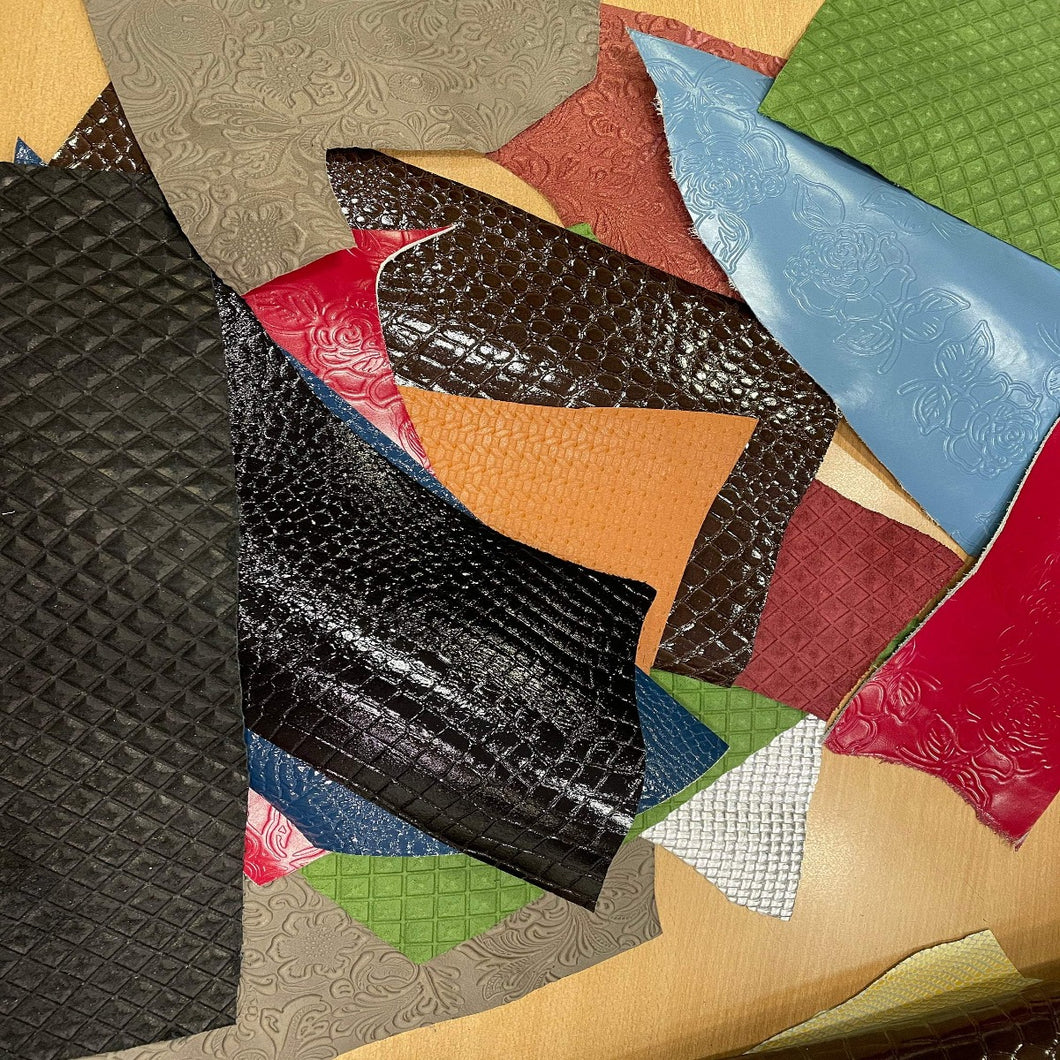 Stamped&Printed leather scraps 1kg