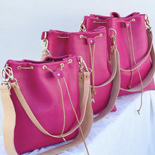 Load image into Gallery viewer, Fuchsia Pebble Cowhide - Dollaro Halfhide
