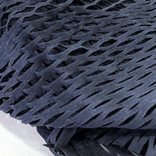 Load image into Gallery viewer, Navy Blue Fishnet Laser cut Leather
