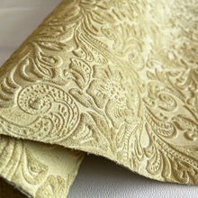Load image into Gallery viewer, Ochre Floral Print Leather
