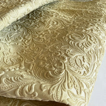 Load image into Gallery viewer, Ochre Floral Print Leather
