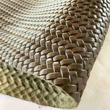 Load image into Gallery viewer, Olive Woven Pattern Leather
