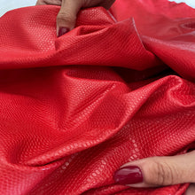 Load image into Gallery viewer, Red Lizard Patterned Leather
