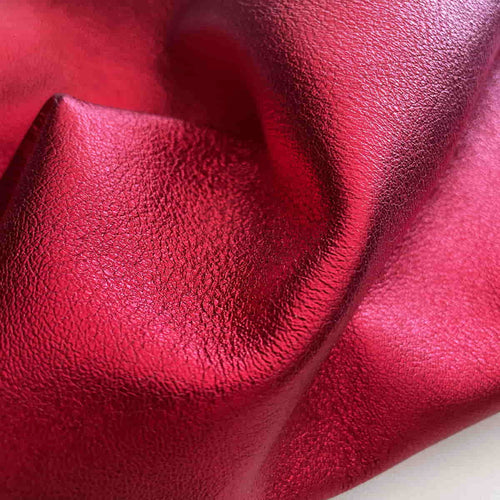 Rubi Red Metallic Leather