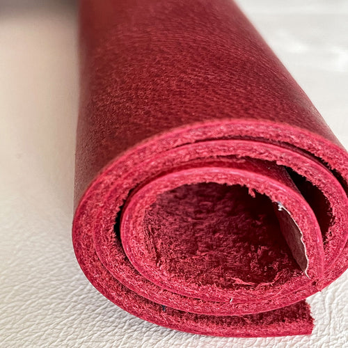 Red Waxed Crazy Horse Leather