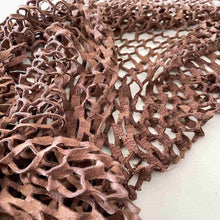 Load image into Gallery viewer, Taupe Fishnet Laser cut Leather

