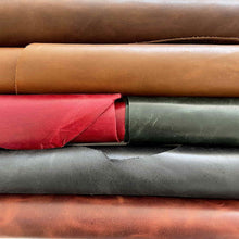 Load image into Gallery viewer, Veg Tanned Waxed Leather - Crazy Horse (6 colors)
