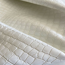 Load image into Gallery viewer, White Croco Patterned Glossy Leather x2
