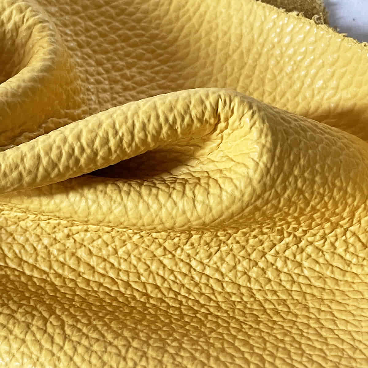 Yellow Textured Upholstery Leather