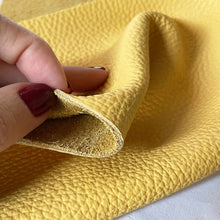 Load image into Gallery viewer, Yellow Textured Upholstery Leather
